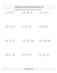 These worksheets explain how to add and subtract fractions and simplify the answer. Adding And Subtracting Fractions Lesson Plans Worksheets Lesson Planet
