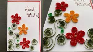 paper quilling fl greeting card