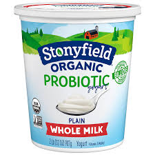 stonyfield organic whole milk probiotic