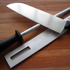 silver knife sharpening steel