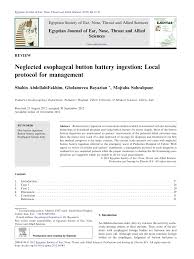 Pdf Neglected Esophageal Button Battery Ingestion Local