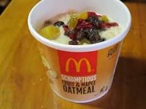 How much is the fruit and Maple Oatmeal at McDonald