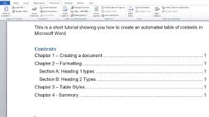 That's why the table of contents in an apa styled paper should start out stating exactly what it is, . How To Make Automated Table Of Contents In Microsoft Word