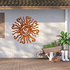 Wacky Sun Metal Wall Art Outdoor Decor