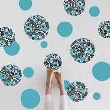 Paisley Dot Wall Decals Removable