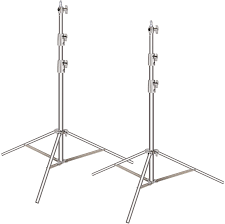 Amazon Com Neewer 2 Pieces Light Stand Kit 102 260cm Stainless Steel Heavy Duty With 1 4 To 3 8 Adapter For Studio Softbox Monolight And Other Photographic Equipment Camera Photo