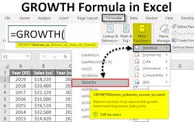 Growth Formula In Excel Examples