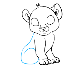 how to draw a baby tiger really easy