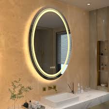 luvodi oval bathroom mirror illuminated