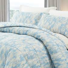 blueish gray queen comforter set