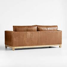 Pacific Wood Leather Bench Sofa Crate
