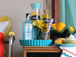 Side Table Into A Faux Bar Cart