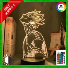 This is an led nursery lamp for kids with remote control. Acrylic Led Night Light Haikyuu Bokuto Anime Lamp Bedroom Decor Gift Ebay