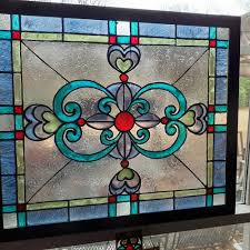 extra large handpainted glass art faux