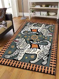 1pc tiger pattern rug modern fabric