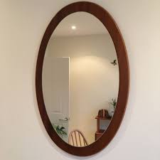 Vintage Danish Teak Wall Mirror Mid