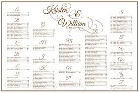Wedding Seating Chart Table Seating Assignments Reception