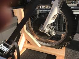 homemade motorcycle wheel chock