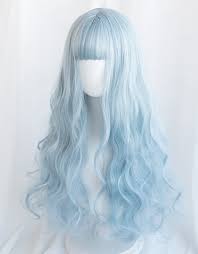 Realistic ombré blue long straight hair wig with black roots premium synthetic soft swiss lace front wig heat safe weistrendywigs 4.5 out of 5 stars (266) sale price $79.20 $ 79.20 $ 99.00 original price $99.00 (20% off. Lolita Sky Blue Long Curly Hair Wig Db4983 Dollblacks