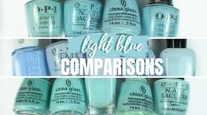 light blue polish comparisons