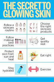 natural face glowing tips for skin