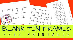 blank ten frame templates free printable