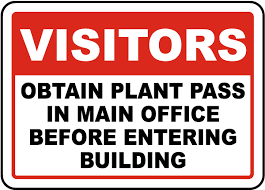 Obtain Plant Pass In Main Office Sign F7657 By Safetysign Com