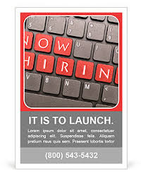 Now Hiring On Keyboard Ad Template