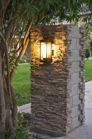 Outdoor Update Stacked Stone Pillar
