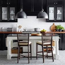 The owner of this home hand built these wood and steel barstools from various tj maxx. Barrelson Black Granite Top Kitchen Island Williams Sonoma