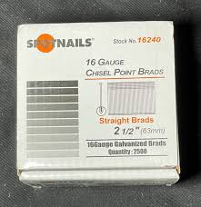finish nails 2 1 2 16 gauge straight