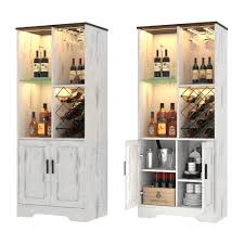 lvsomt wine bar cabinet with wine rack