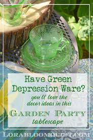 Green Depression Glass And Vintage Junk