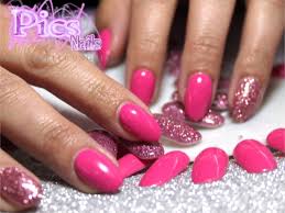 glitter pink nails pics nails