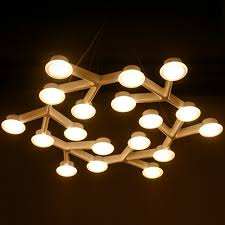 Us 79 0 50 Off Modern Art Design Led Star Plum Hanglamp Decor Pendant Lights Fixtures With White Iron Long Circle Diamond Lustres Hanging Lamp In