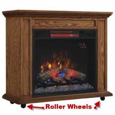 rolling infrared electric fireplace