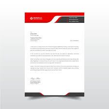 business letterhead red