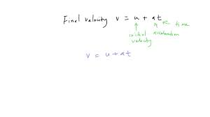 The Final Velocity Of An Object Moving