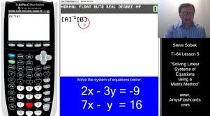 Using Matrices On Ti 84 Calculator