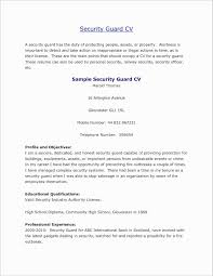 Sample Resume For Security Guard Pdf New Security Guard Cover Letter