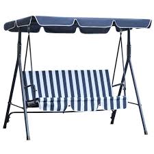 Outsunny Swing Chair 3 Person Black