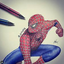 Spiderman drawing illustrations & vectors. Realistic Sketch Spiderman Drawing Drawing Tutorial Easy