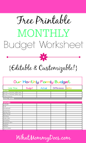 How to teach fractions and free worksheets to support fractions. Free Monthly Budget Template Cute Design In Excel