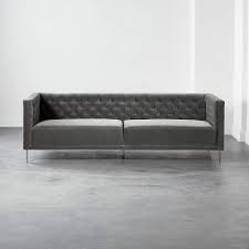 savile dale dark grey tufted sofa