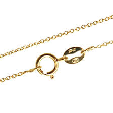 18k gold plated sterling silver chain