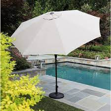 Canopy 9 Ft Aluminum Market Tilt Patio Umbrella In Sunbrella Cast Ash
