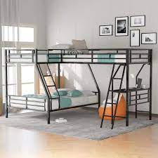 Full Bunk Bed Attached Twin Loft Bed