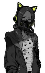 Anime is a style of animation/drawing originating from japan. Anime Girl Mask Black And White Wallpapers Wallpaper Cave