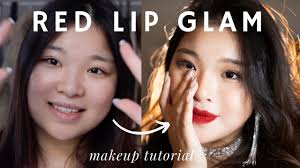 red lip glam makeup tutorial lexi