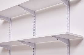 wall shelves using standards and brackets